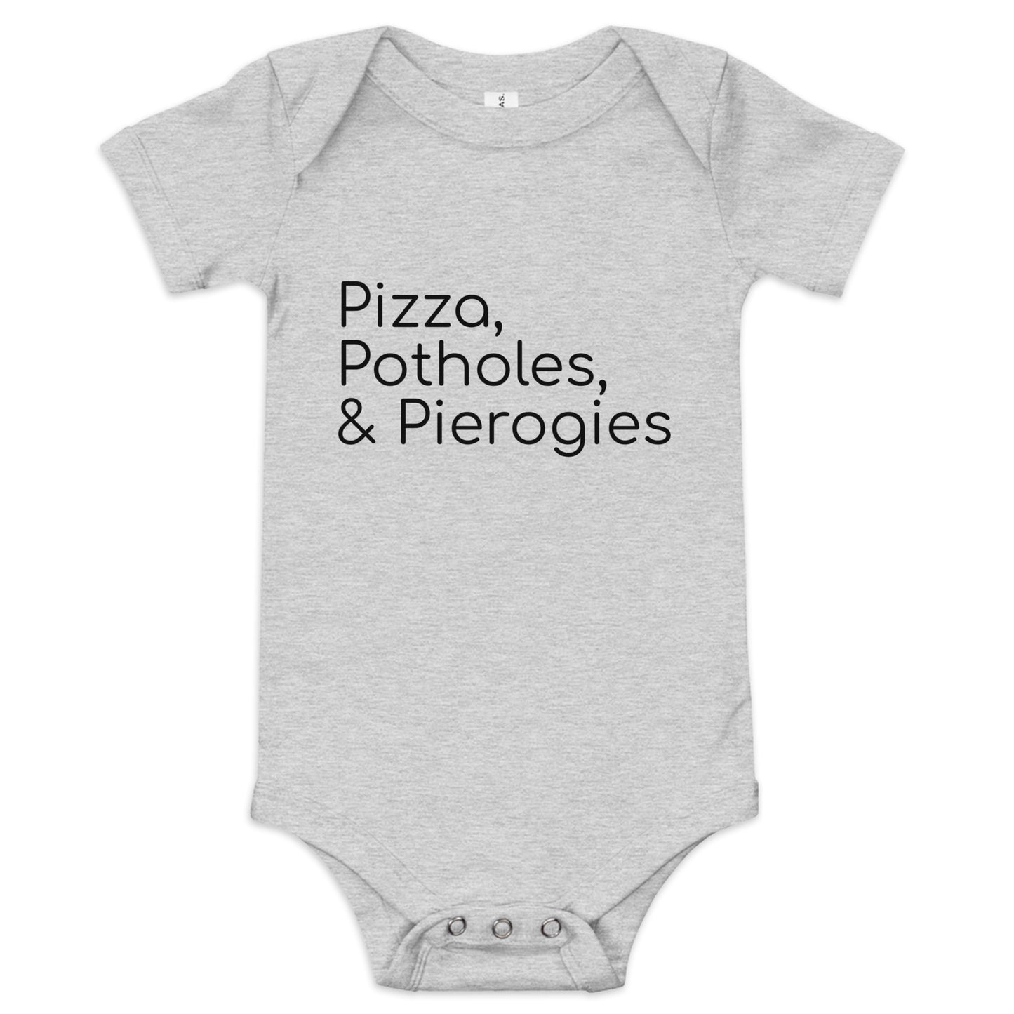 Pizza, Potholes, & Pierogies Onesie