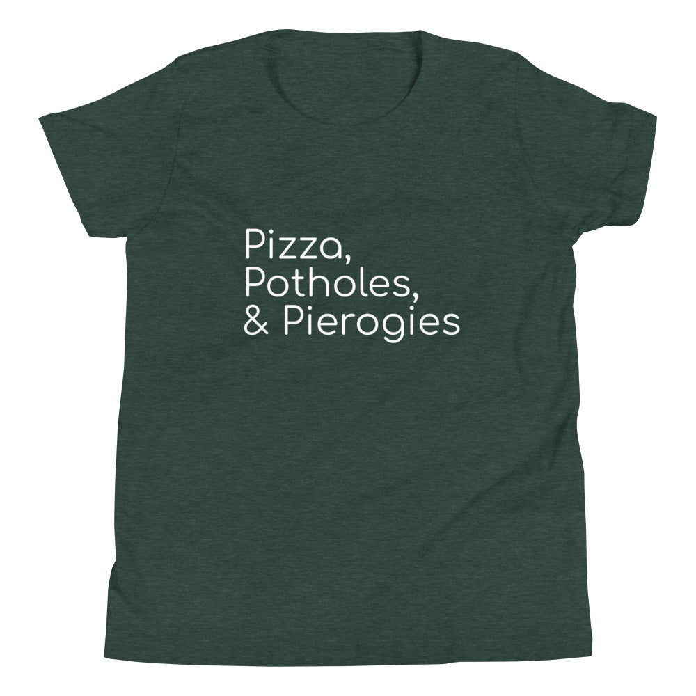 Pizza, Potholes, & Pierogies Youth Tee